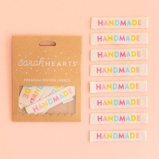 Colorful Handmade - Sarah Hearts Sewing Woven Labels