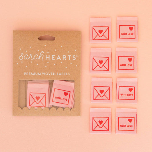 With Love Envelope Woven Labels