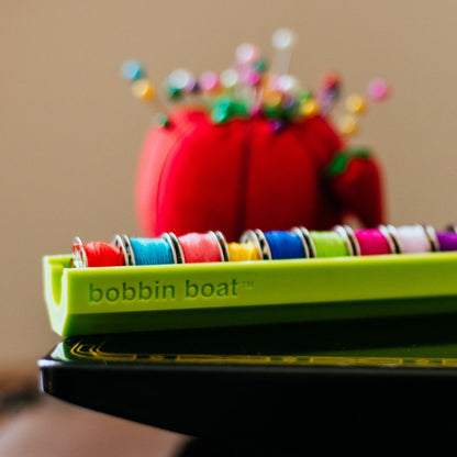 closeup of dritz bobbin boat
