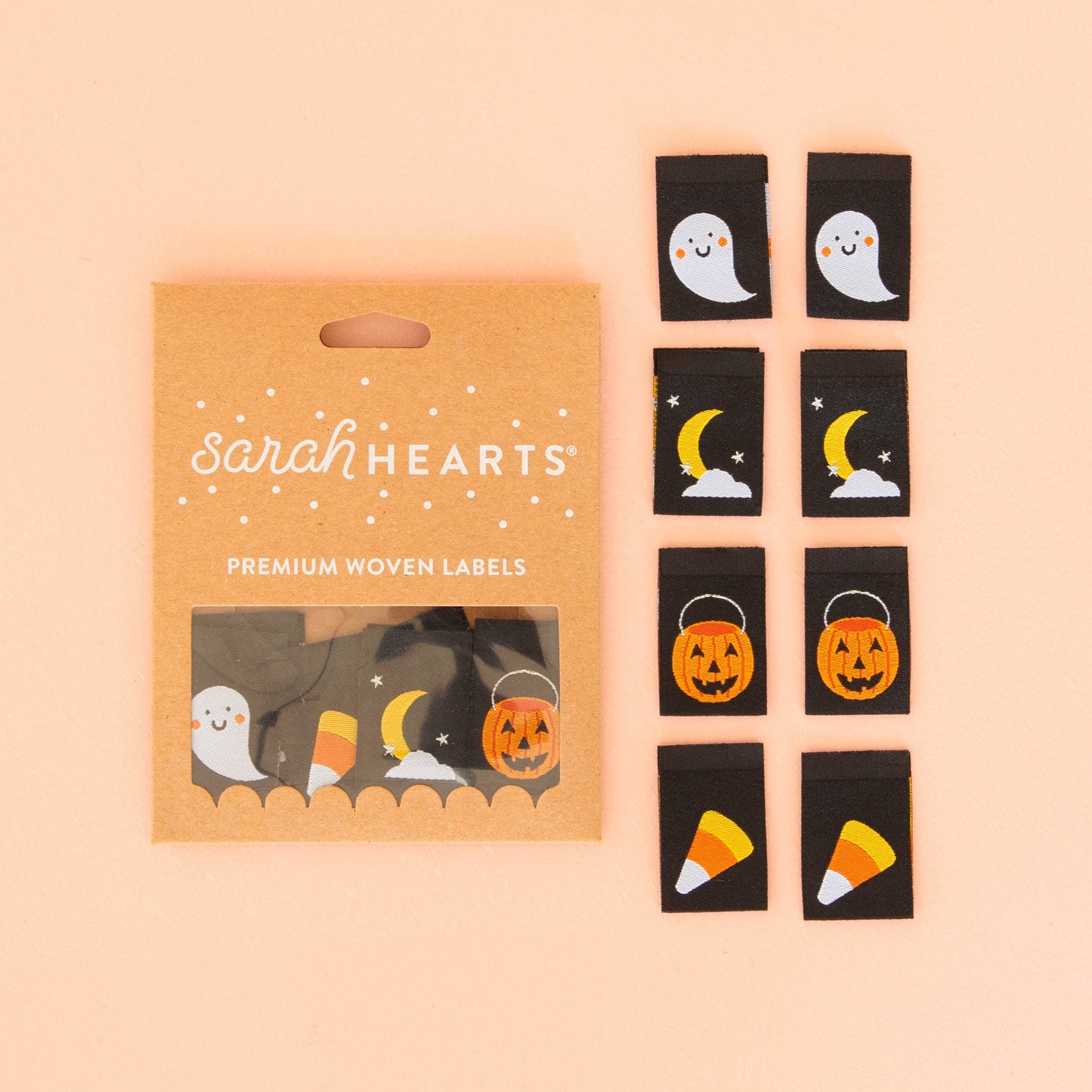 Sarah Hearts - Halloween Icons Multipack Woven Labels