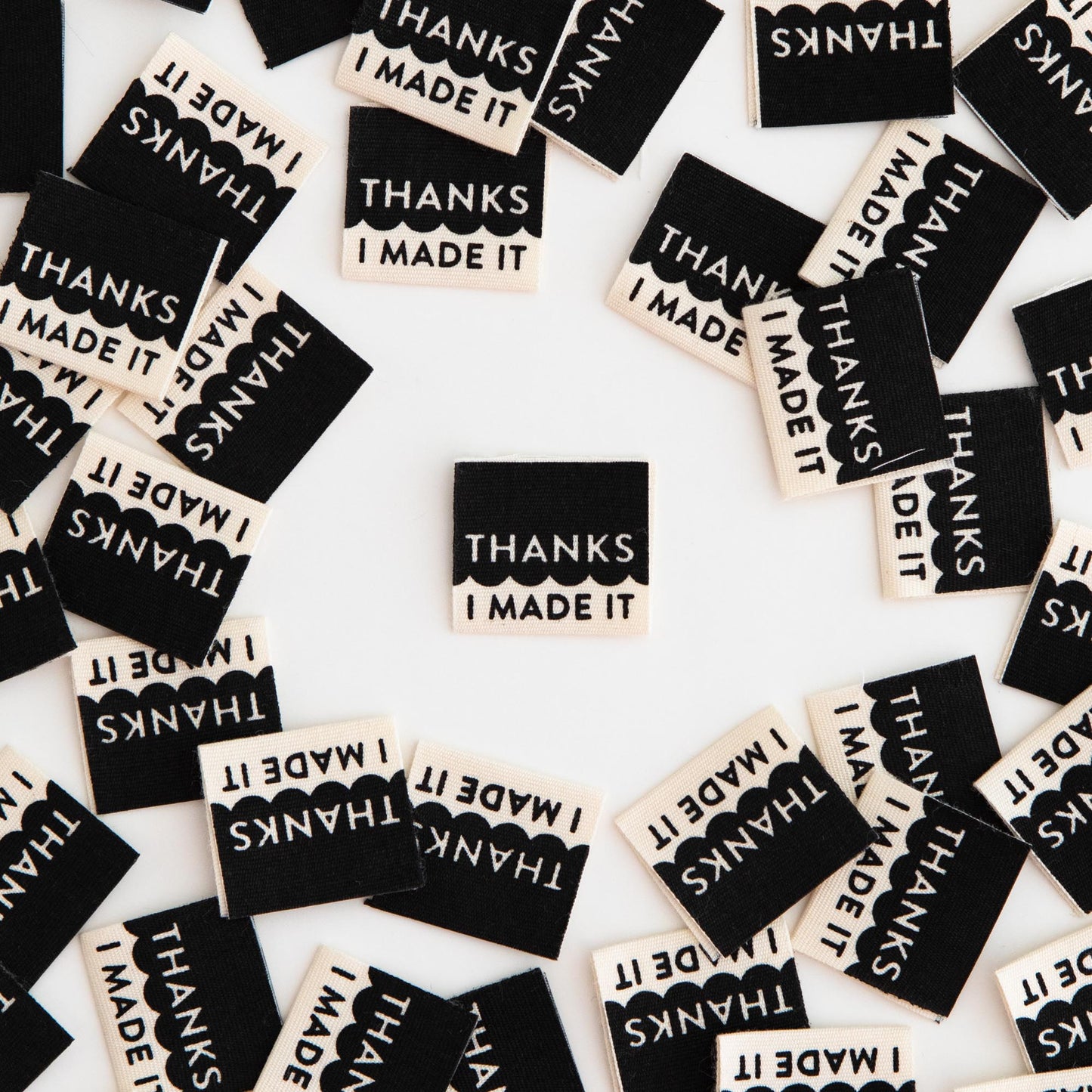 Thanks I Made It Organic Cotton - Sarah Hearts Sewing Woven Labels