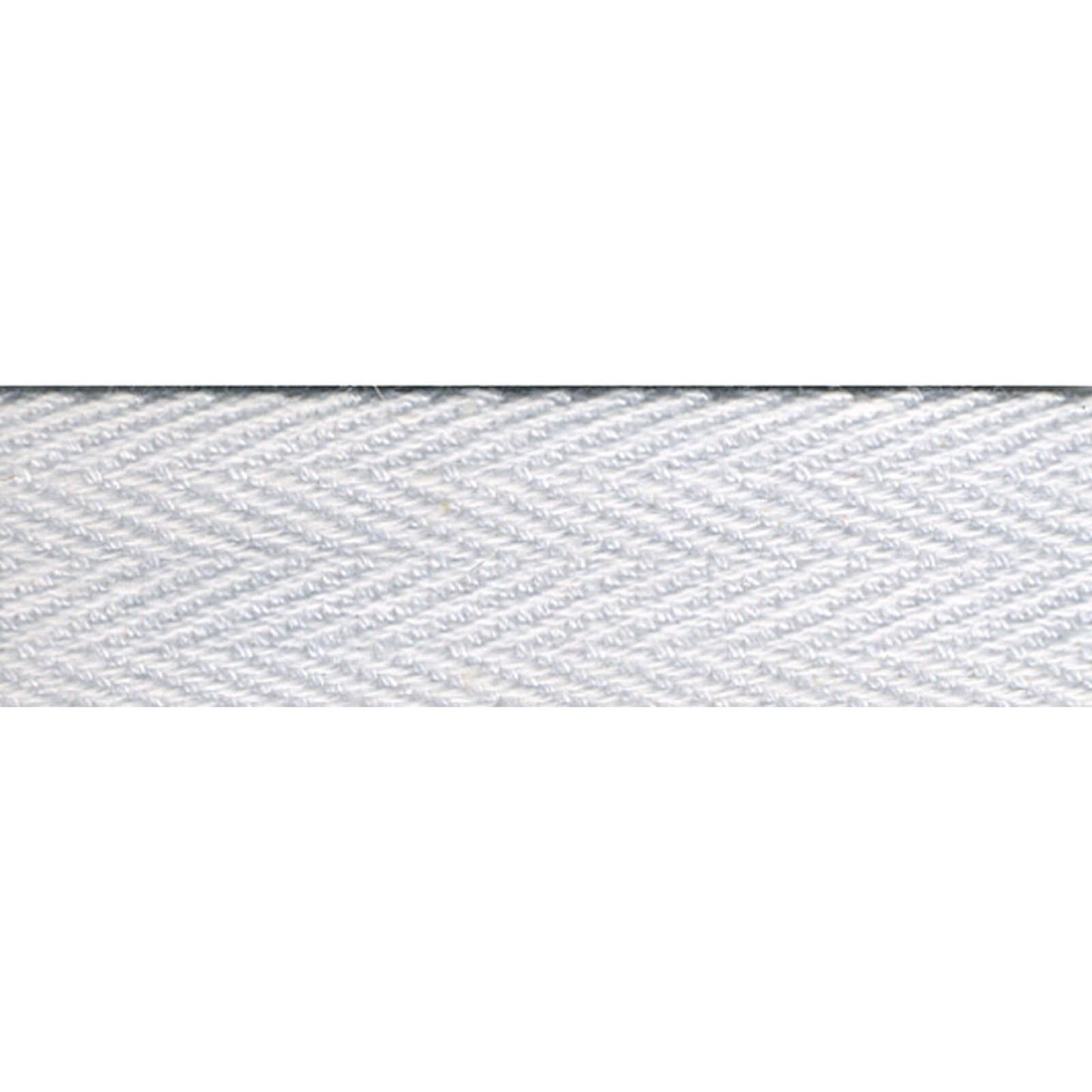 closeup of white cotton twill tape